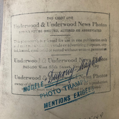 Fashion Press Photo Photograph French France Photo Trampus Underwood & Underwood