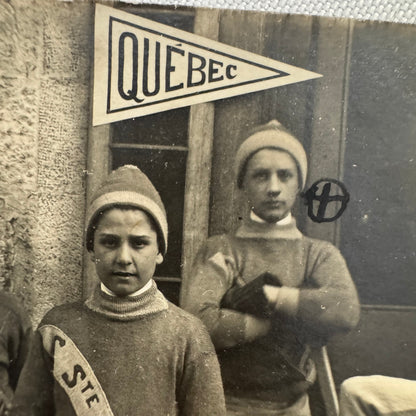 Antique Hockey RPPC Real Photo Postcard Post Card Amateur Team Players