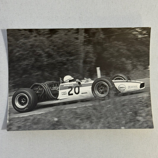 Vintage Racing Photo Photograph John Surtees Honda Car 1968 Belgian Grand Prix