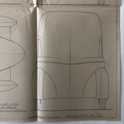 1937 Coachbuilder Truck Design Blueprint Rendering Blue Print Panel Van Dodge 