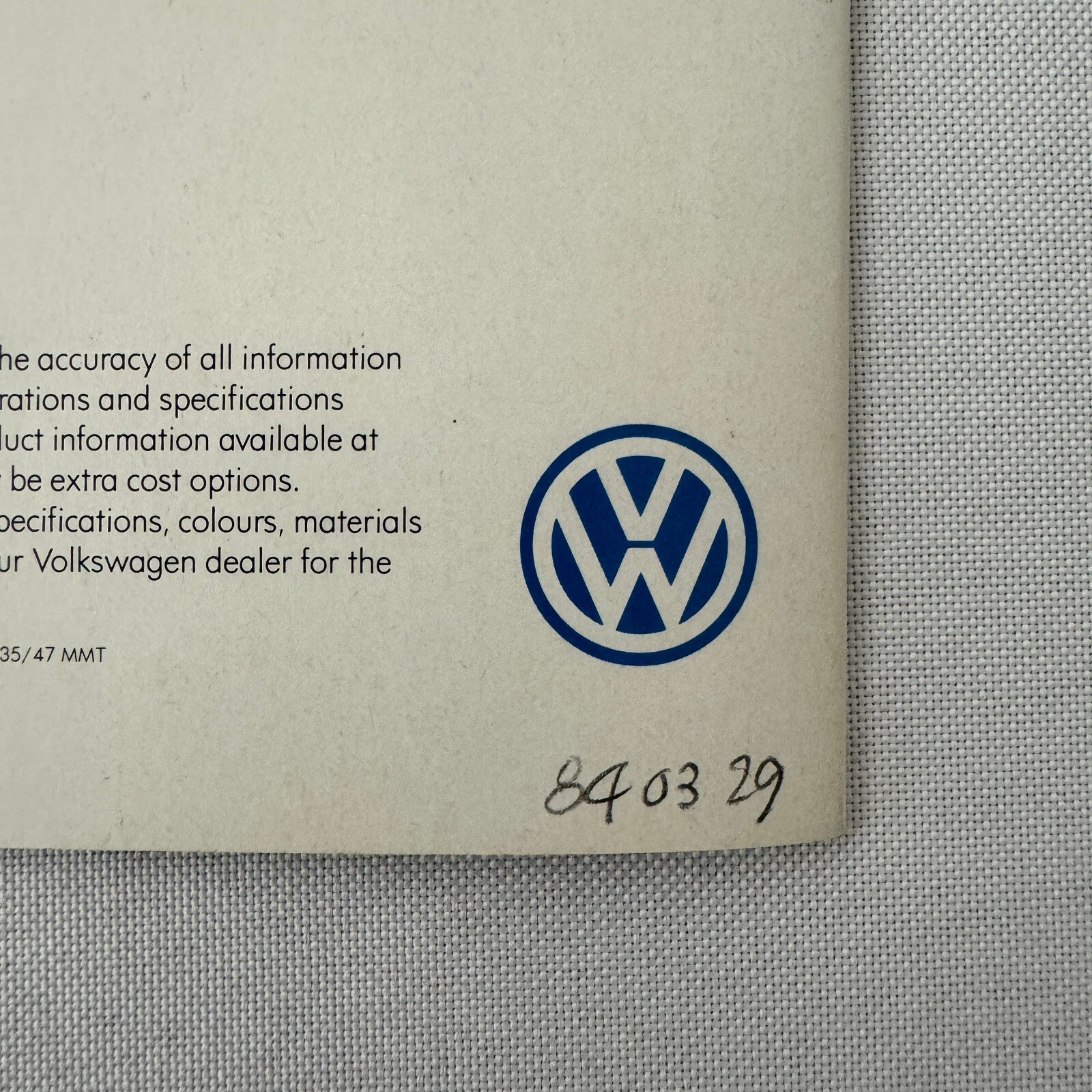 Volkswagen VW Car Sales Brochure Catalog Rabbit GTI Scirocco Vanagon Camper +