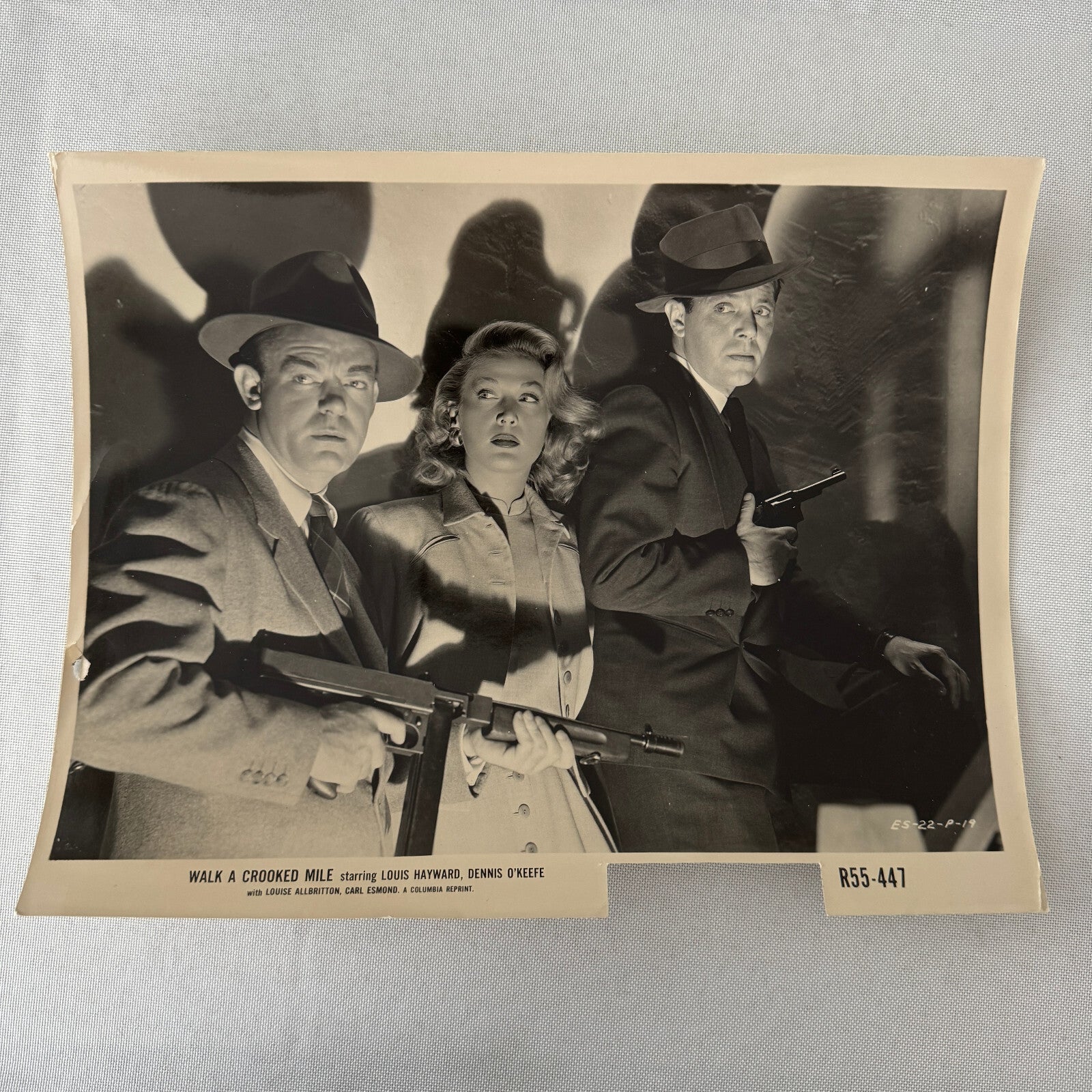 Vintage Movie Film Press Photo Photograph Walk a Crooked Mile Dennis O'Keefe