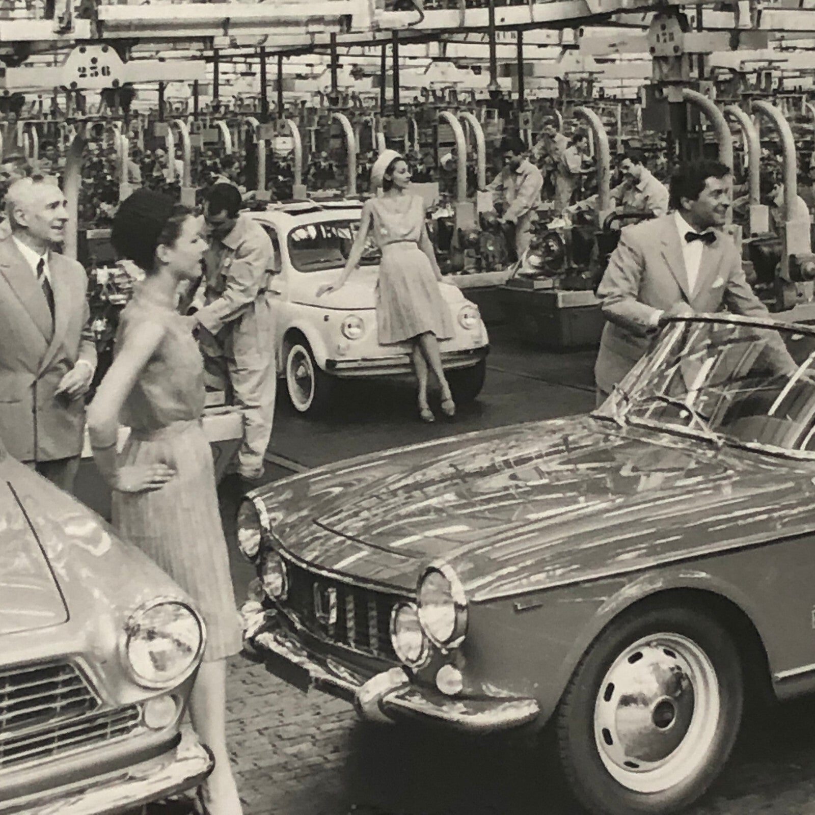 Vintage Fiat Factory Press Photo Photograph Fiat 1600 Cabriolet 500
