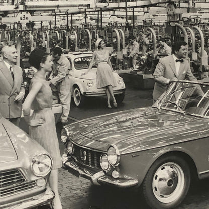 Vintage Fiat Factory Press Photo Photograph Fiat 1600 Cabriolet 500