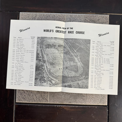 Vintage Indianapolis Motor Speedway Souvenir Brochure Program History Indy