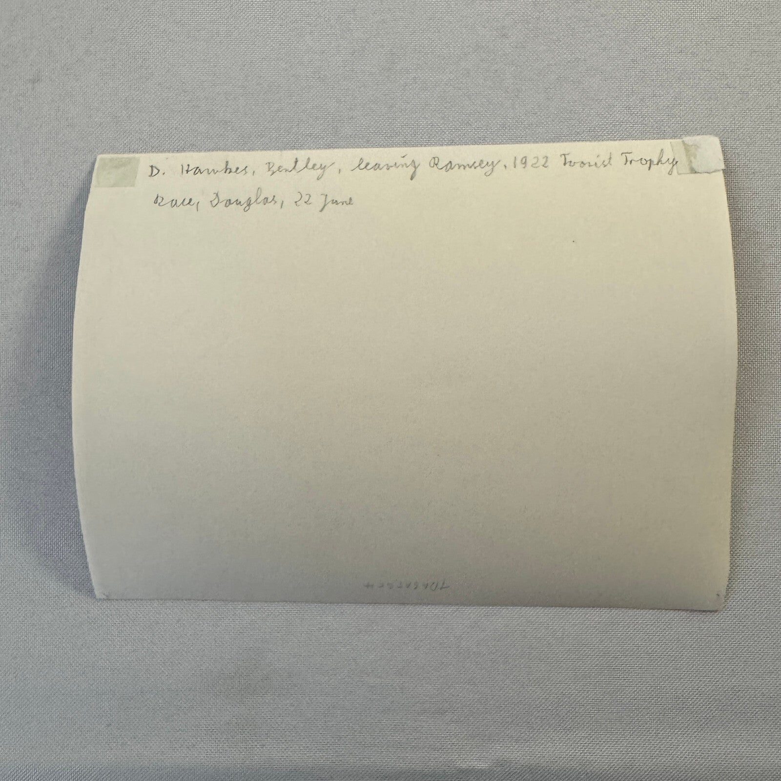 1922 Tourist Trophy TT Race Racing Photo Photograph Vintage WD Hawkes Bentley