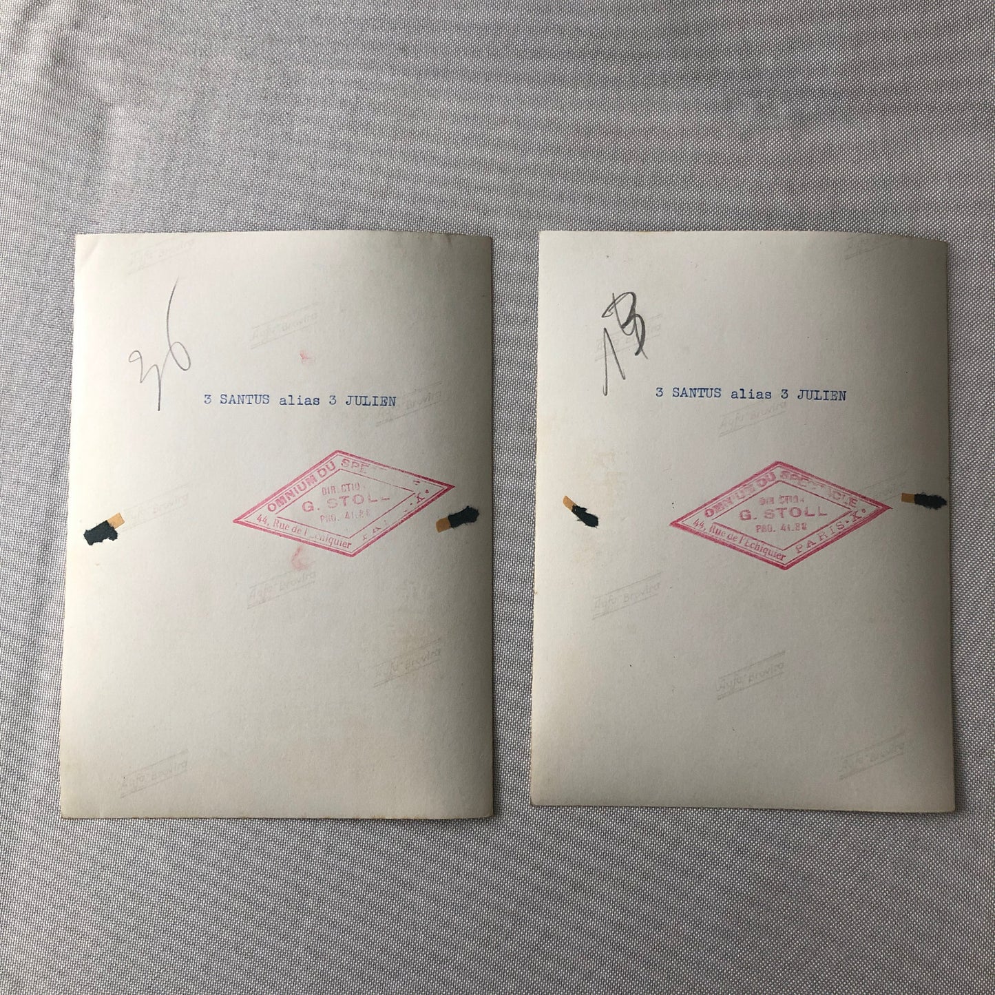 Circus Bicycle Unicycle Act 3 Santus 3 Julien Vintage Photo Photograph Lot 2x