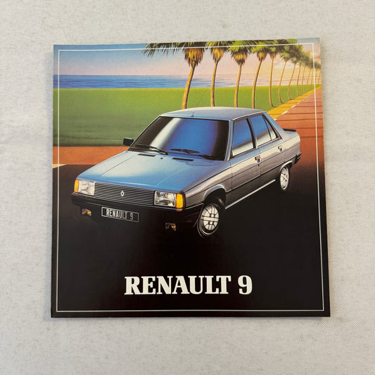 1982 Renault 9 Car Sales Brochure Catalog Advertising Vintage