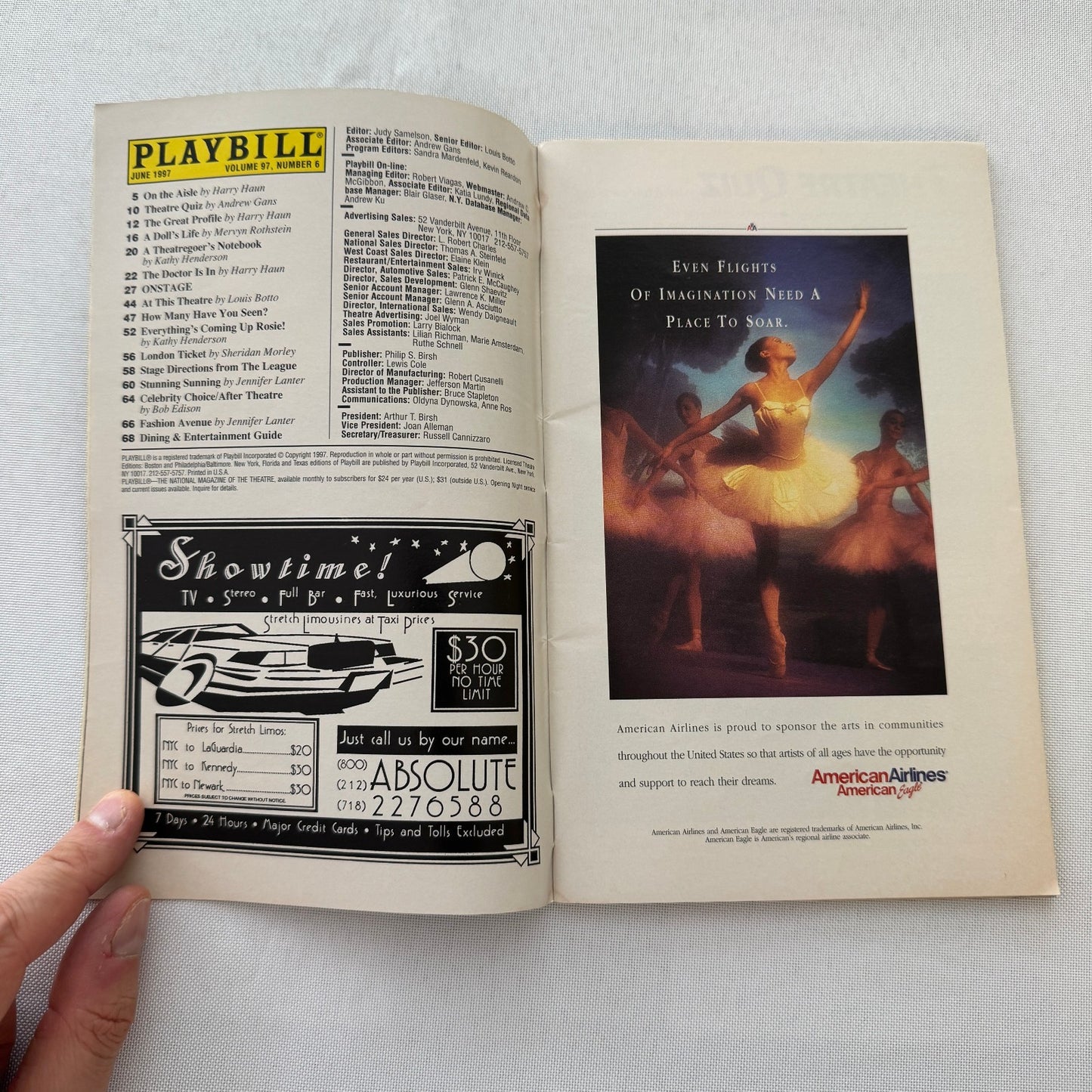 An American Daughter Cast Signed Program Playbill 1997 Cotter Smith +