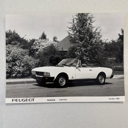 1980 Peugeot 504 Cabriolet Convertible Factory Press Photo Photograph Vintage