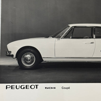 1970 Peugeot 504 Coupe Factory Press Photo Photograph Vintage