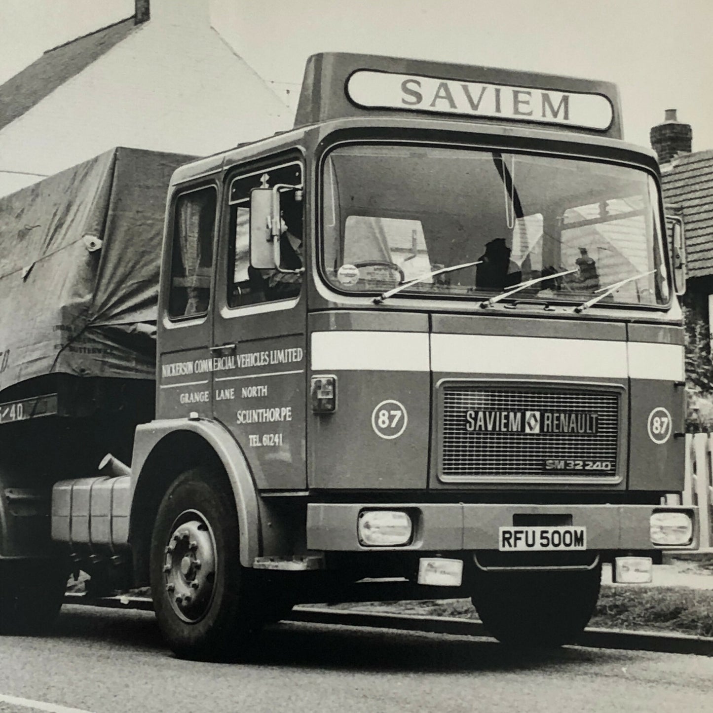 Vintage Saviem Renault SM 32 240 Sleeper Cab Truck Photo Photograph 