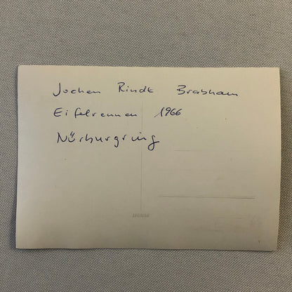 Vintage Racing Photo Photograph Jochen Rindt Brabham Car Nurburgring 1966