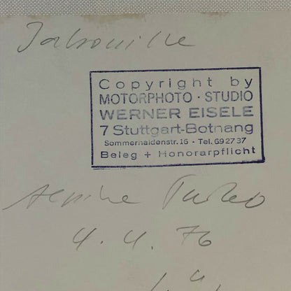 Vintage Racing Photo Photograph 1976 300KM Nurburgring Renault Alpine A442 Turbo