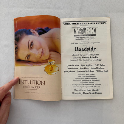 Roadside Cast Signed Program Playbill 2001 5x Signatures Julie Johnson +