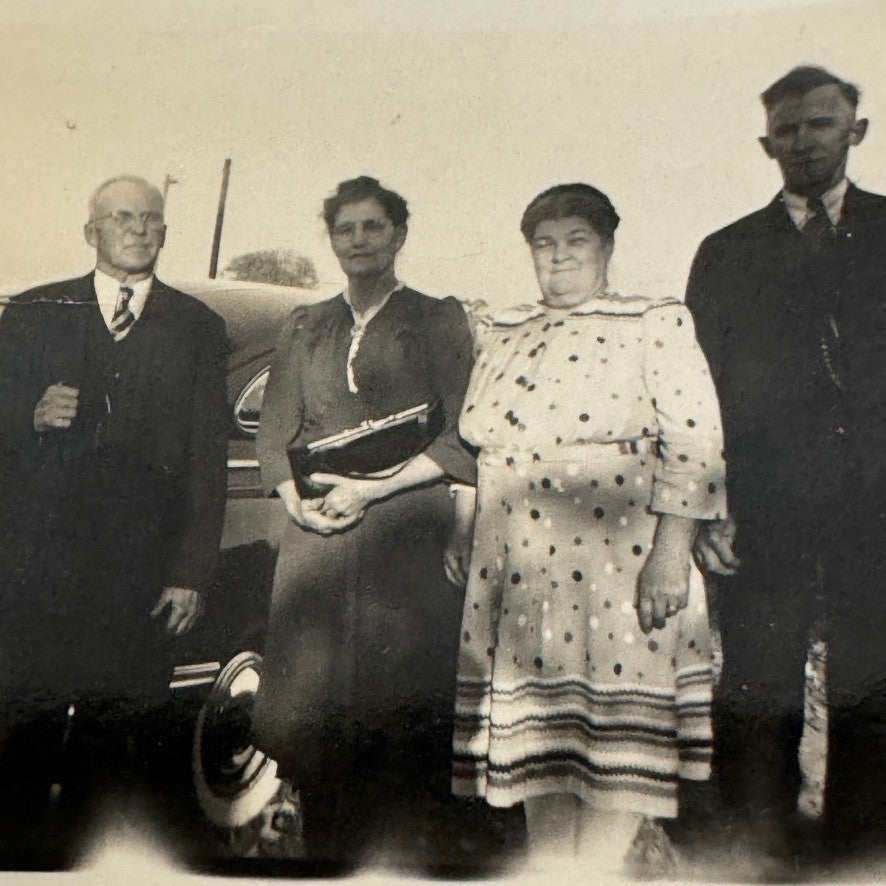 Vintage Photo Photograph Print People with Car Automobile