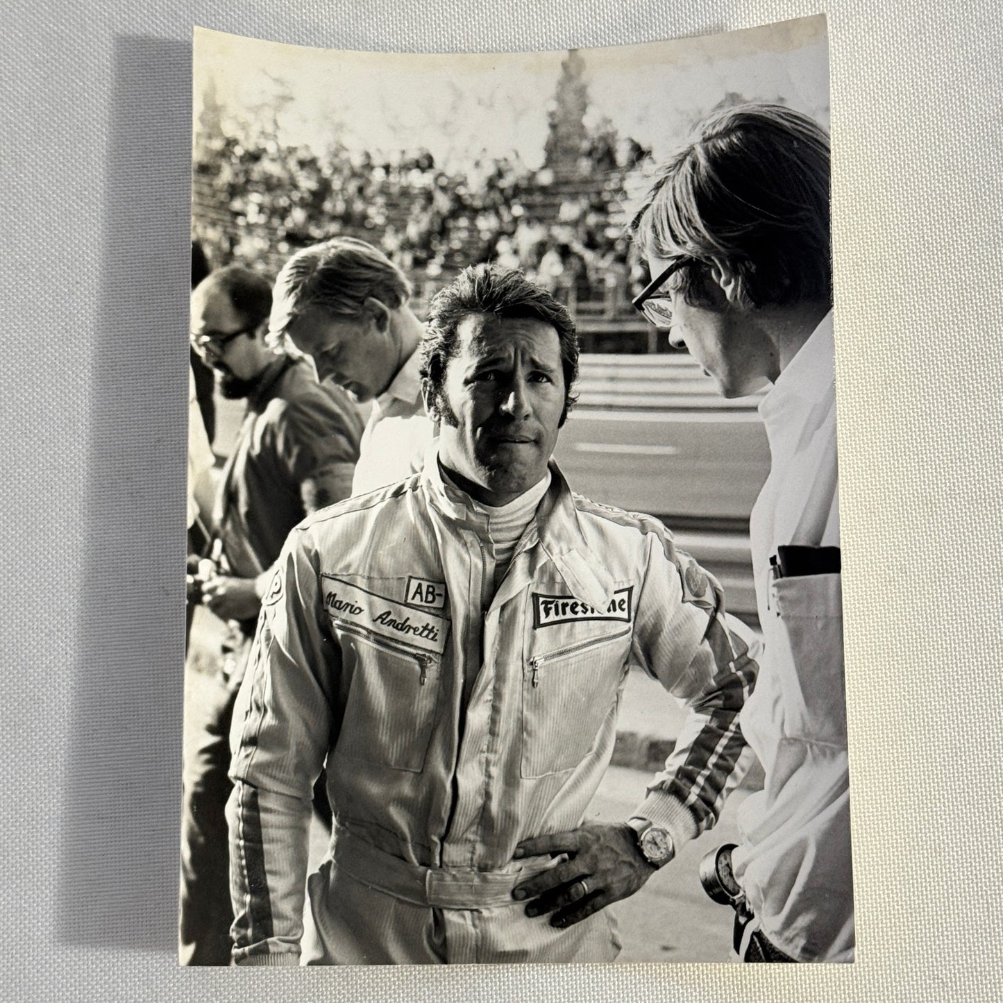 Vintage Mario Andretti Racing Driver Photo Photograph Print Motorsport