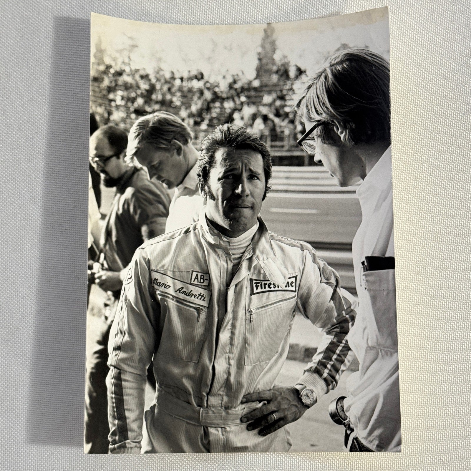 Vintage Mario Andretti Racing Driver Photo Photograph Print Motorsport