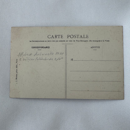 Vintage Zeppelin Airship Dirigible Postcard Post Card French Nulli Secundus