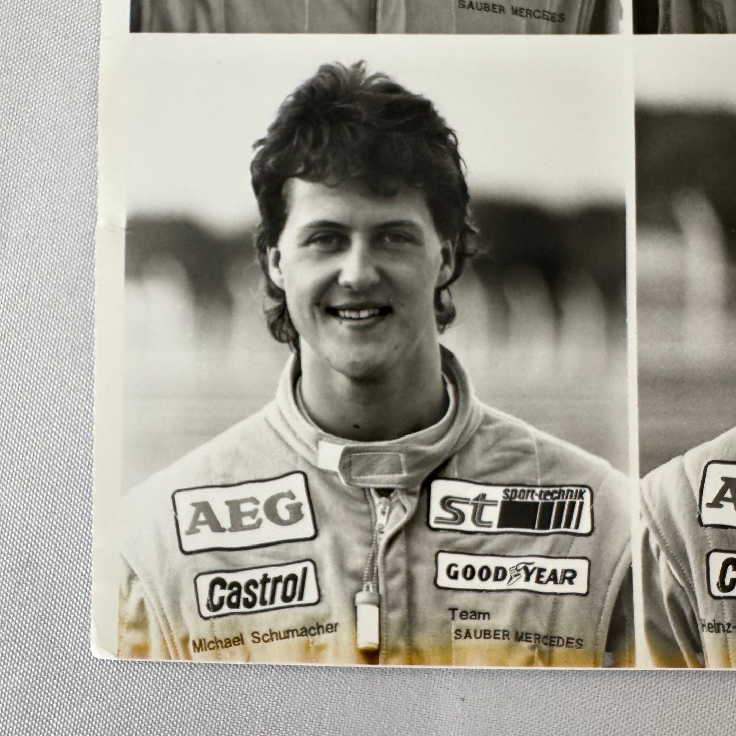 Sauber Mercedes Racing Driver Photo Michael Schumacher Jochen Mass Frentzen