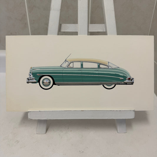 1952 Hudson Hornet Sedan Car Automobile Illustration Art Drawing Hand Drawn