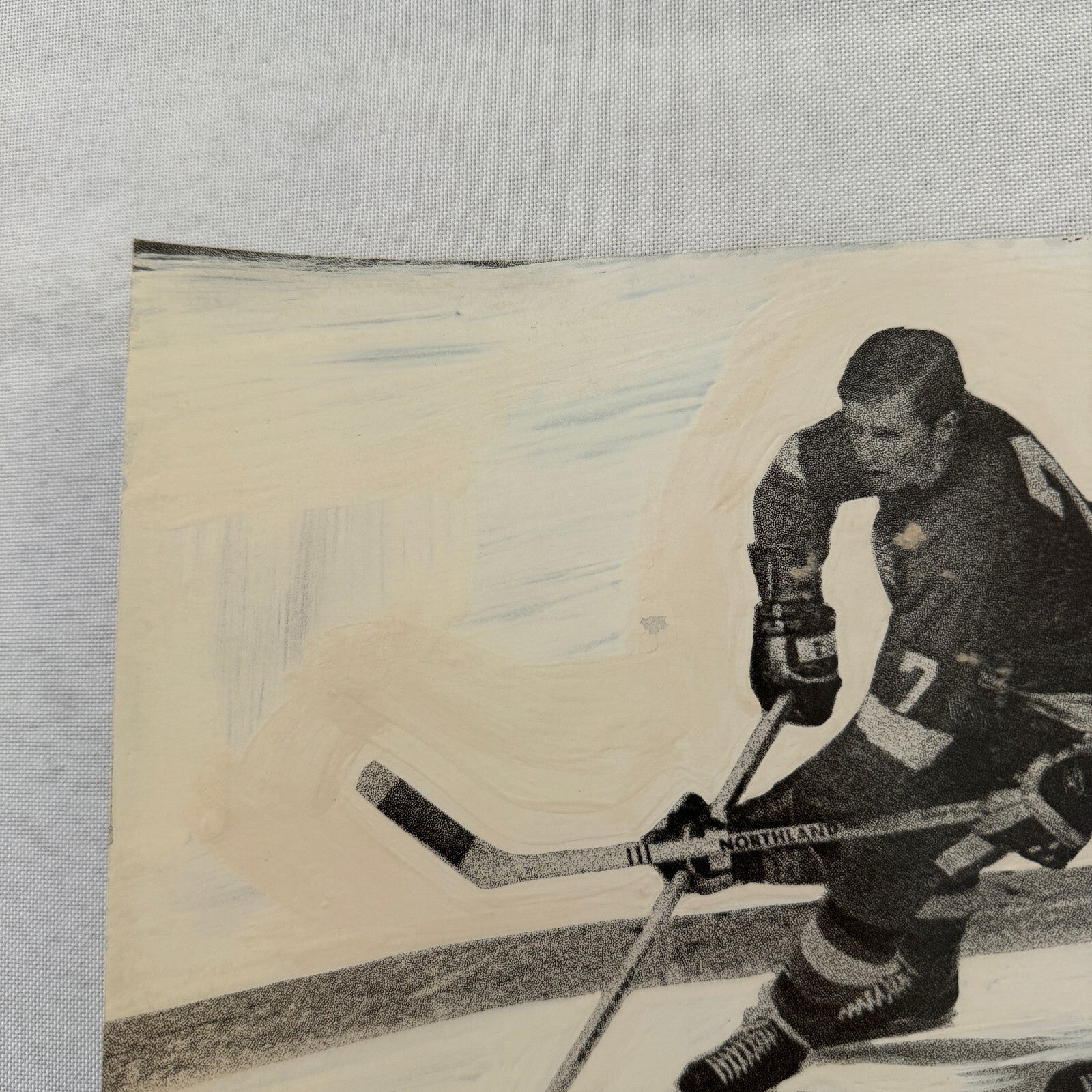 Detroit Red Wings Hockey Player Photo Photograph Vintage Mockup Garry Unger