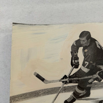 Detroit Red Wings Hockey Player Photo Photograph Vintage Mockup Garry Unger