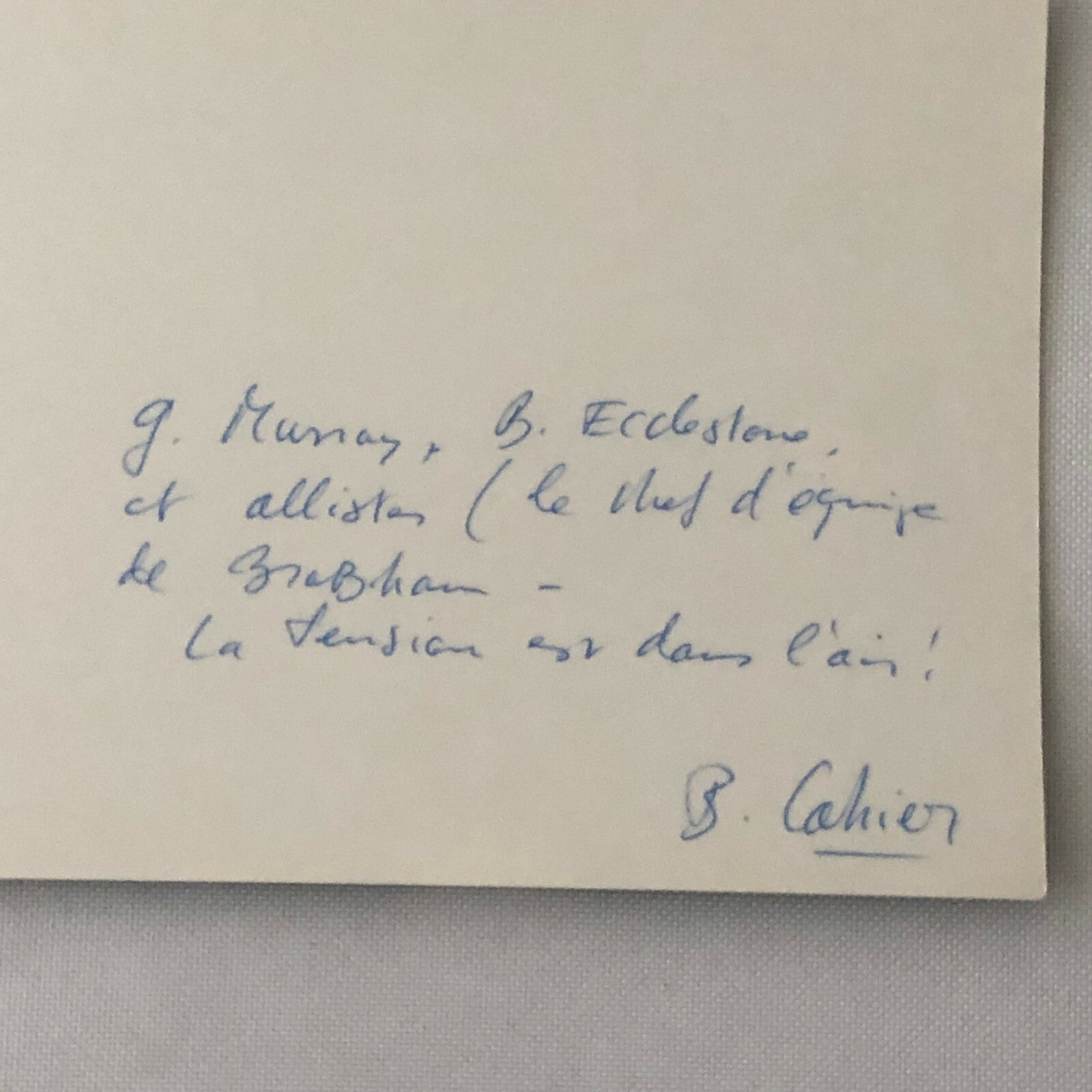 Vintage Brabham Racing Photo Photograph Bernie Ecclestone Gordon Murray + 