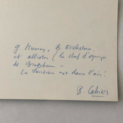 Vintage Brabham Racing Photo Photograph Bernie Ecclestone Gordon Murray + 