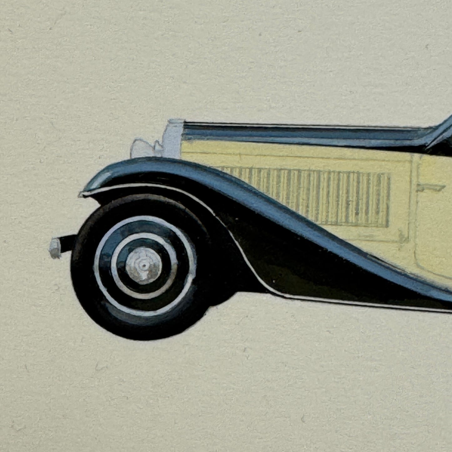 Bugatti Car Illustration Art Drawing Hand Drawn Vintage Miniature Detailed