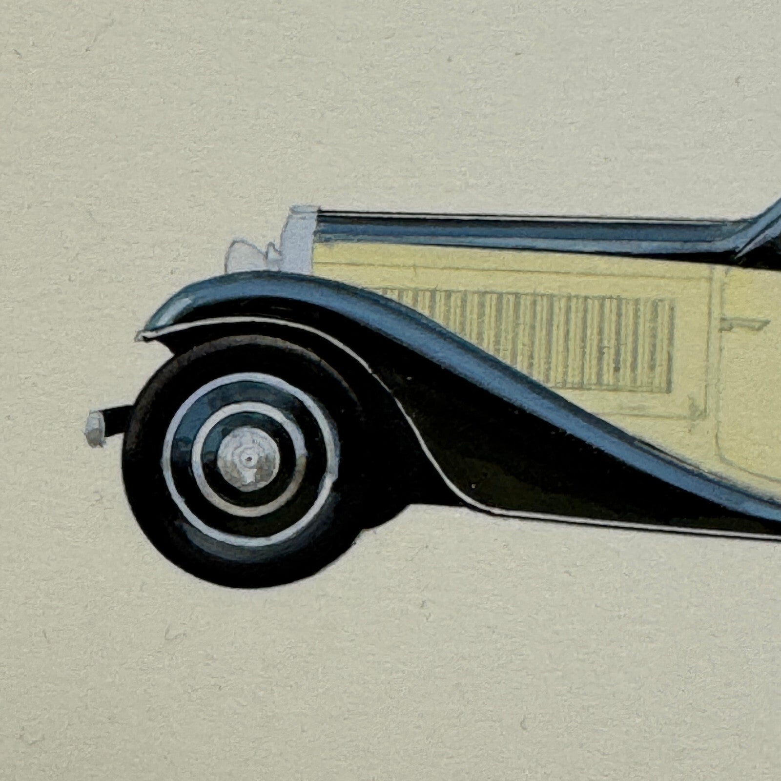 Bugatti Car Illustration Art Drawing Hand Drawn Vintage Miniature Detailed
