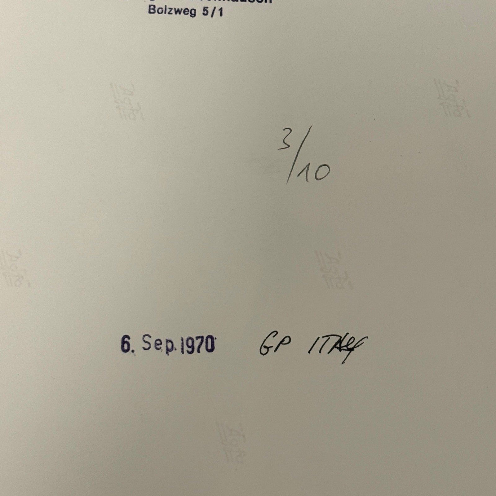 Vintage Racing Photo 1970 Italian Grand Prix Driver Clay Regazzoni Motorsport