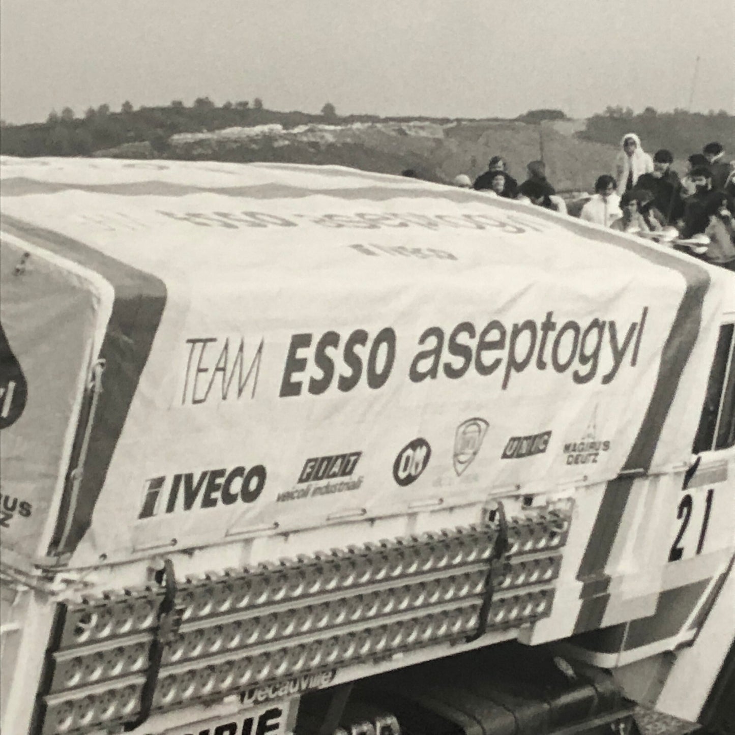 1980 Transafrica Rally Rallye Photo Photograph DPPI Iveco Renault Truck