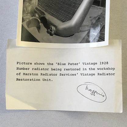 Vintage 1928 Humber Blue Peter Car Radiator Restoration Photo Print Lot of 3 