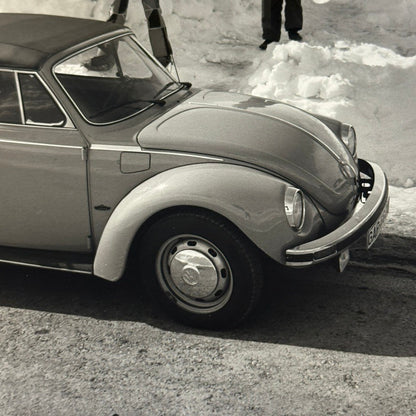 Vintage Volkswagen Beetle Convertible VW Bug Car Photo Photograph Cabriolet