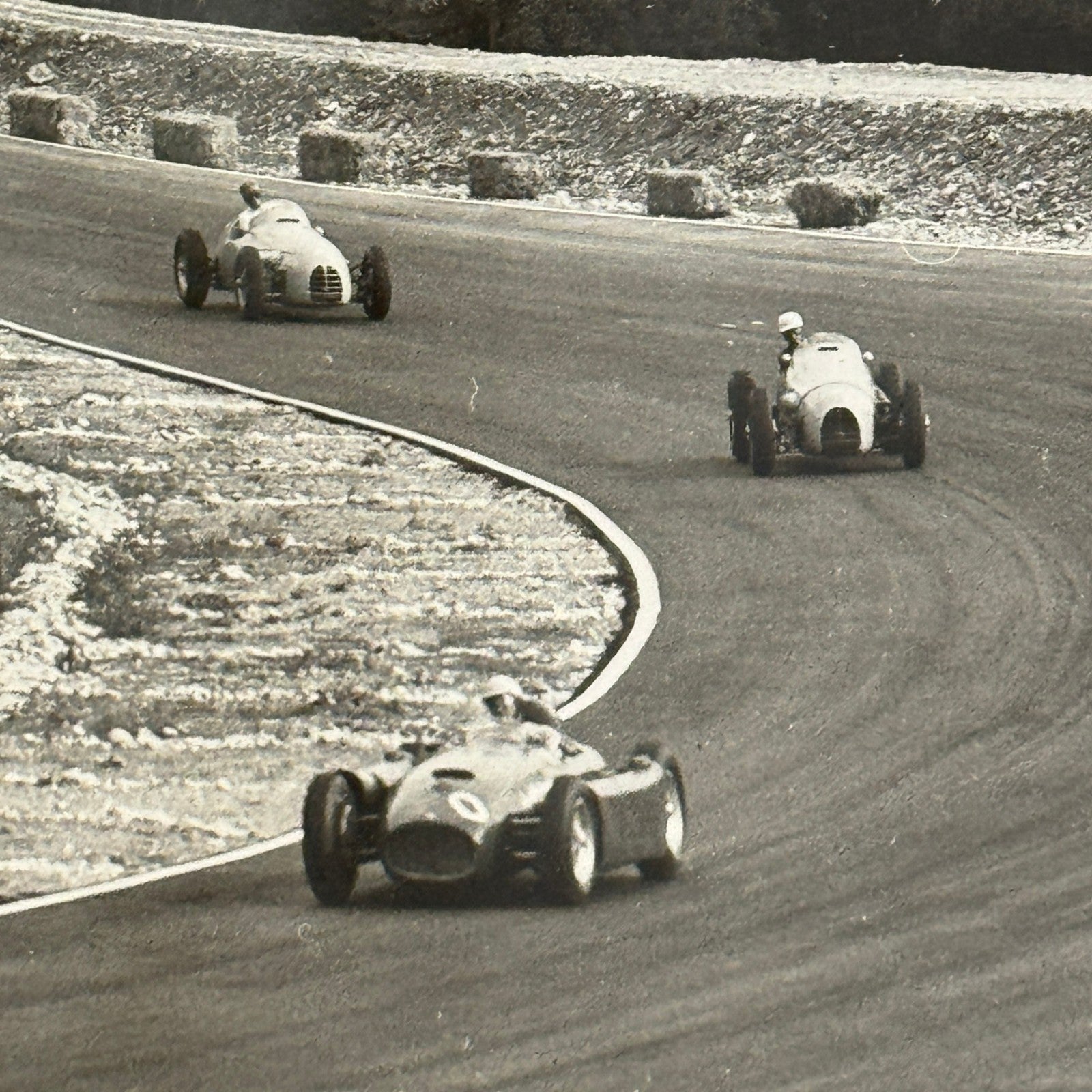 Vintage Racing Photo Photograph Print Race Cars Julius Weitmann Photograph