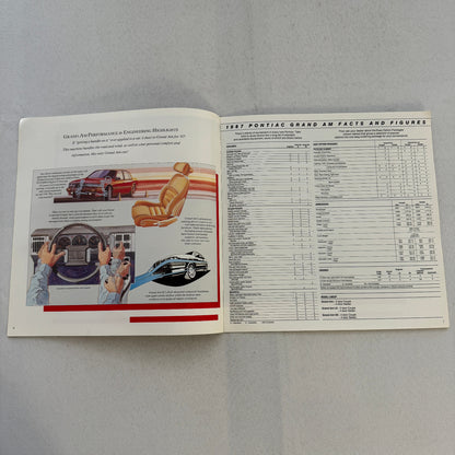 1987 Pontiac Car Sales Brochure Catalog Grand Am Acadian Sunbird Firefly