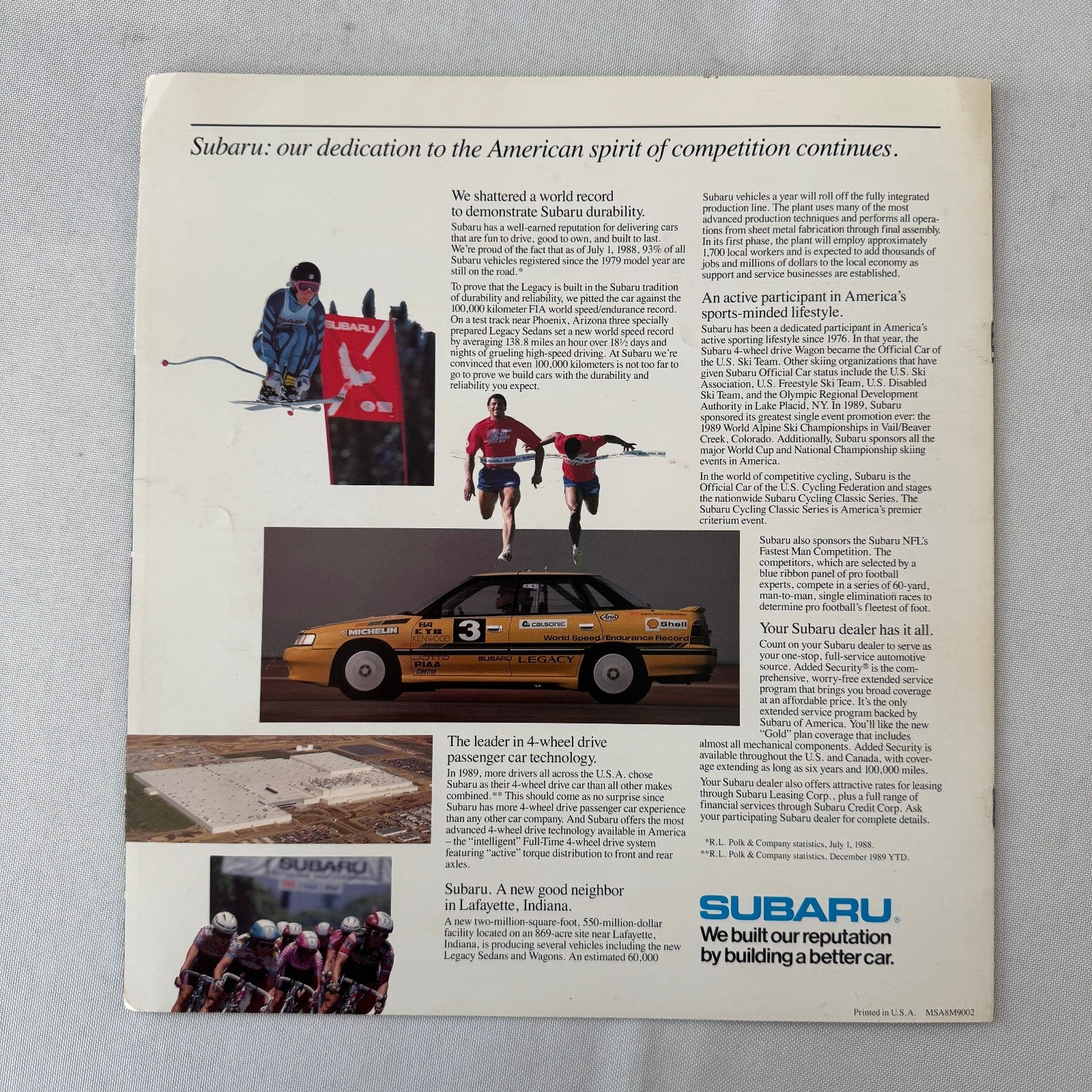 1991 Subaru XT Series Car Sales Brochure Catalog Vintage Advertising Coupe