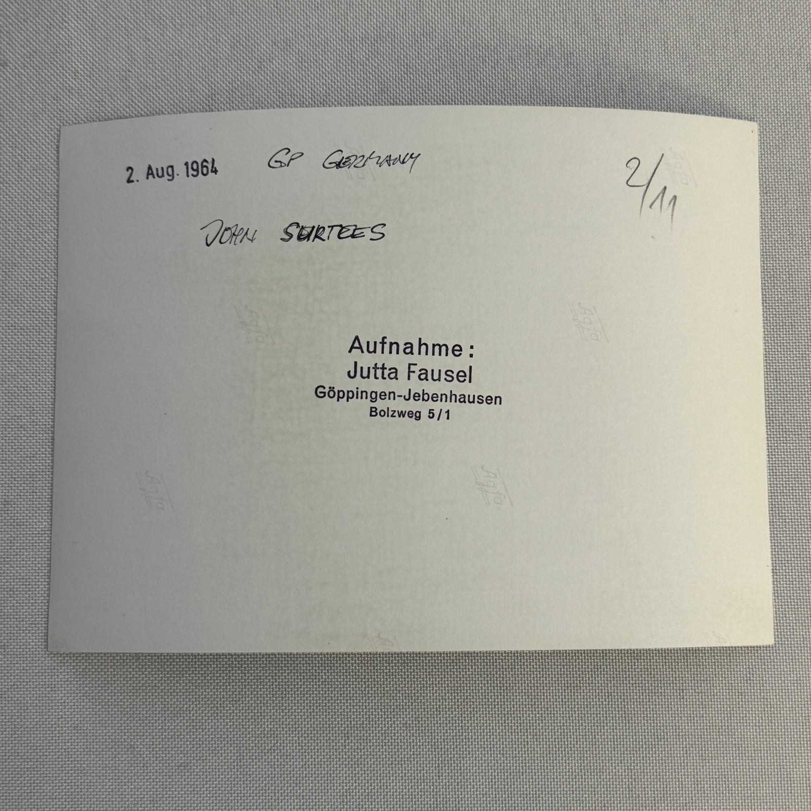 Vintage Racing Photo John Surtees 1964 German Grand Prix Race