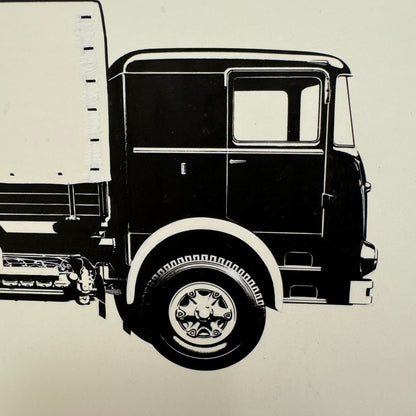 Commercial Truck Illustration Art Drawing Hand Drawn Robert Preis Vintage