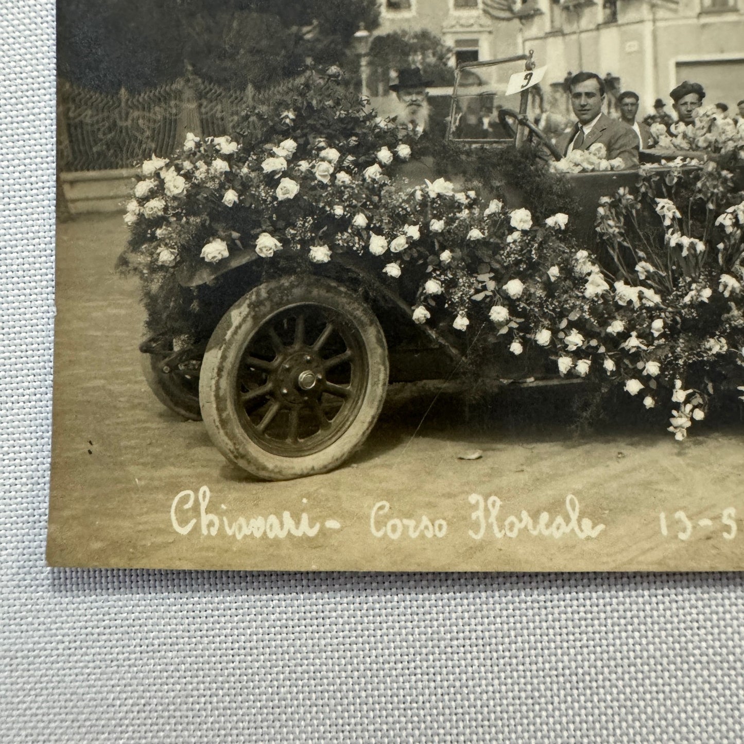 Vintage Postcard Real Photo Postcard RPPC Post Card Early Automobile Parade Car