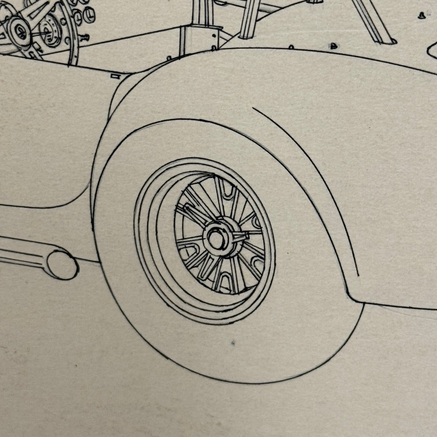 AC Cobra Illustration Art Drawing Hand Drawn Robert Preis Vintage