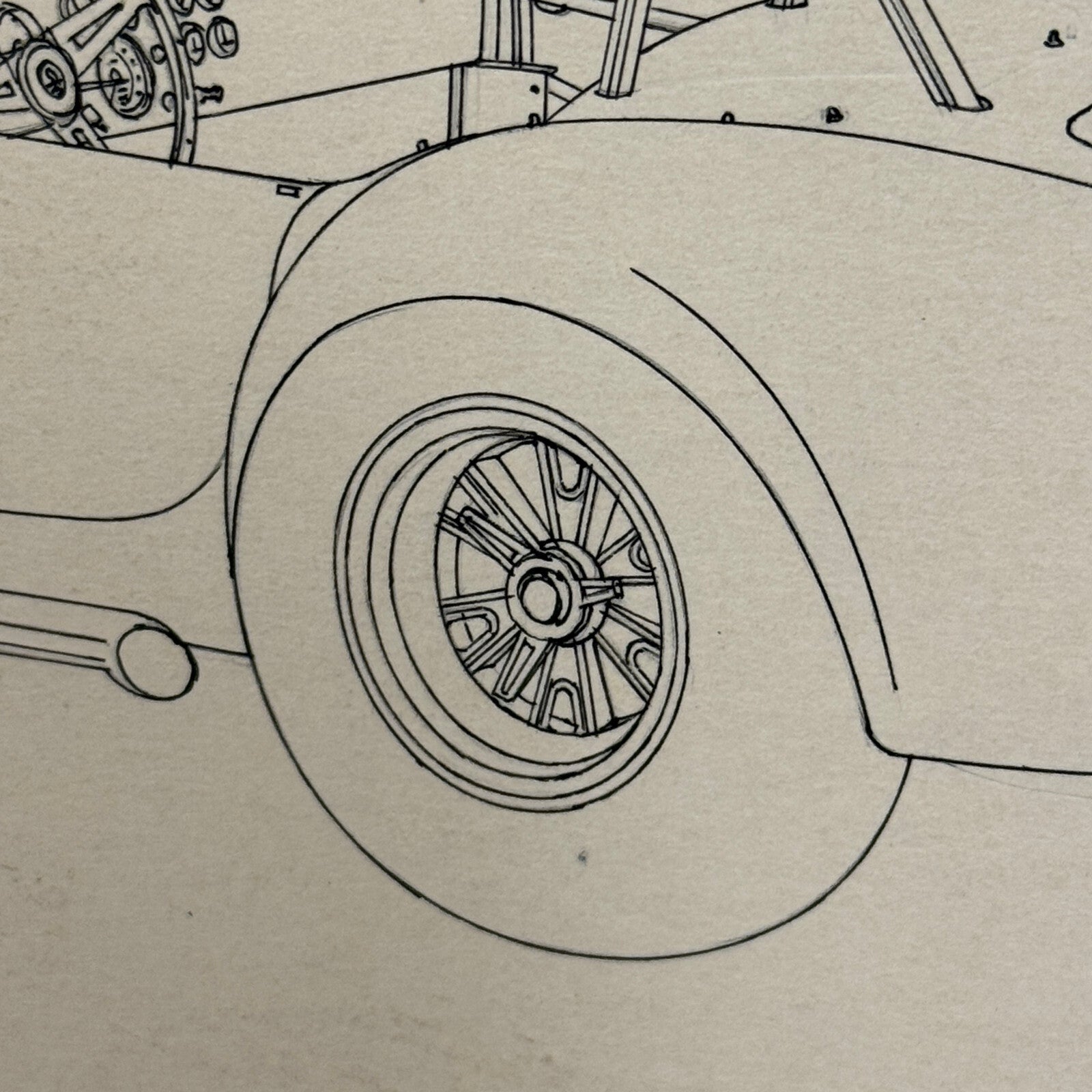 AC Cobra Illustration Art Drawing Hand Drawn Robert Preis Vintage