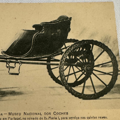 Vintage Postcard Post Card Portugal Portuguese Early Carriage Coach Museum