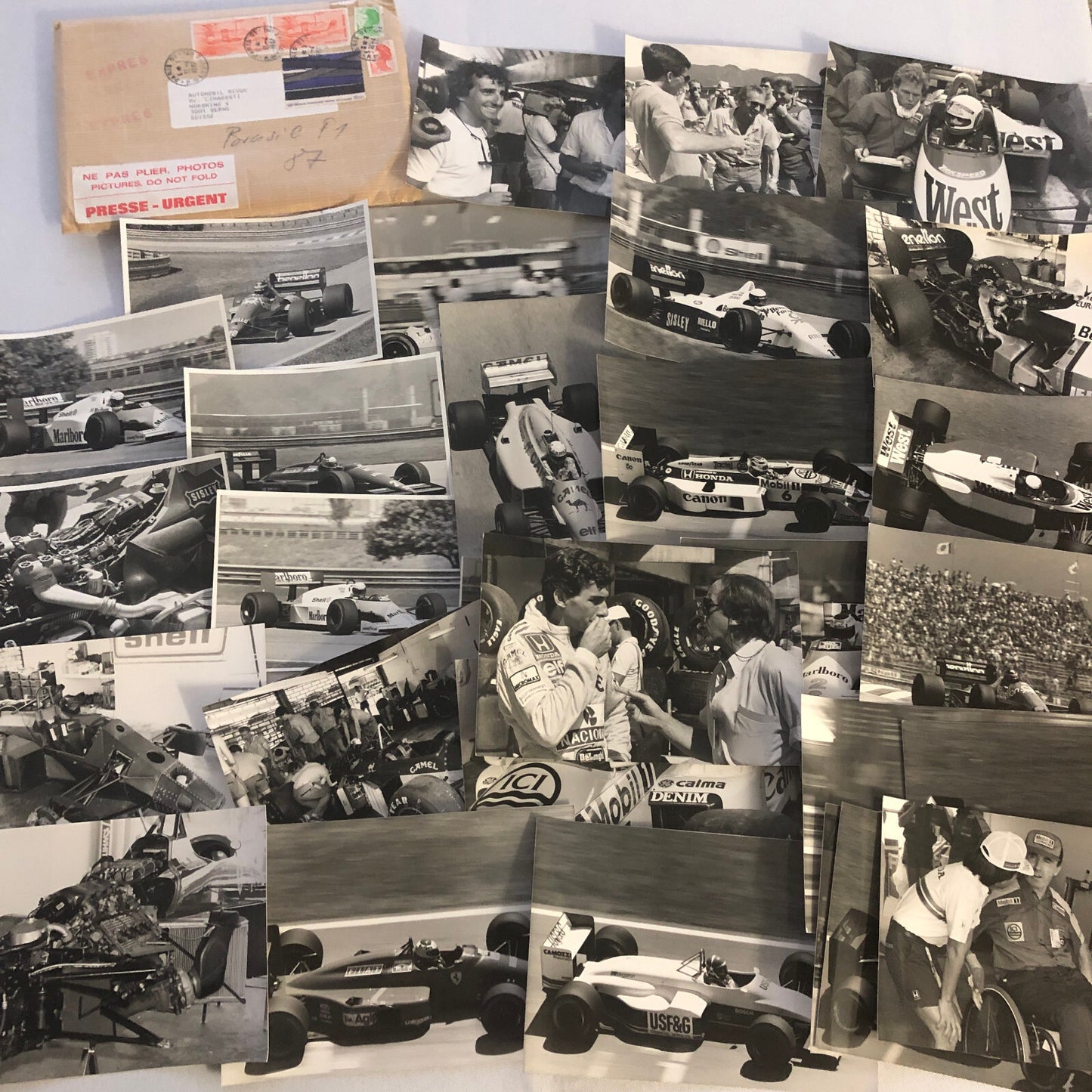 1987 Brazilian Grand Prix Formula One Racing Photo Lot 29x Ayrton Senna +
