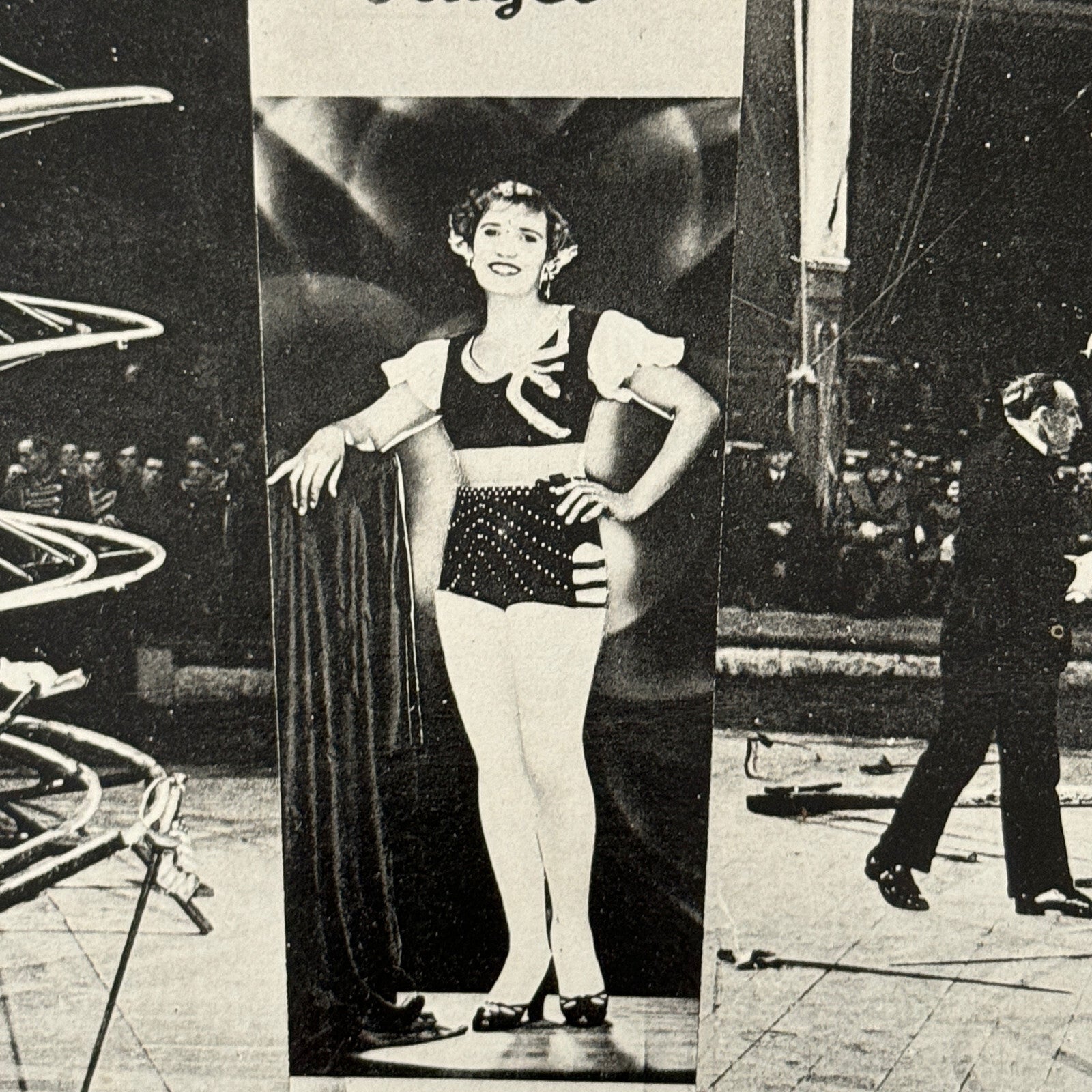 Vintage Circus Danger Act Postcard Post Card Henriette Browell in Ball