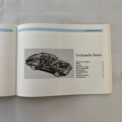 1988 Saab 900 Owners Manual Instruction Guide Book Combi Cabriolet GERMAN TEXT