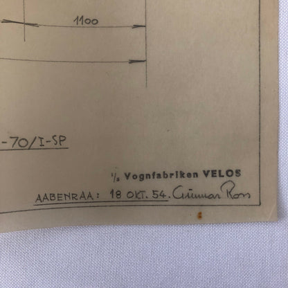 1954 Coachbuilder Truck Design Blueprint Rendering Blue Print Tractor Trailer