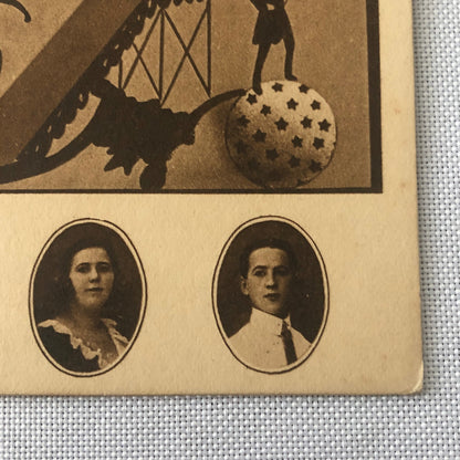 Circus Performer Balancing Acrobat Act Postcard Post Card Vintage Leyghtons