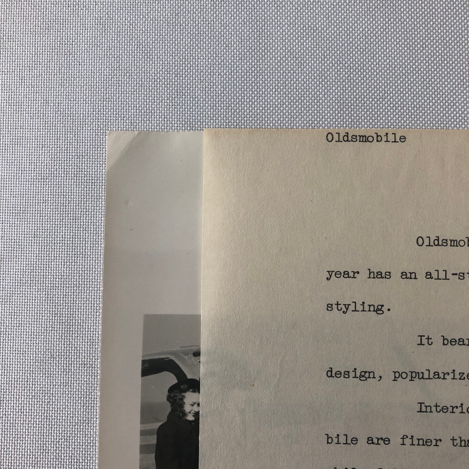 1949 Oldsmobile Series 76 Futuramic Station Wagon Factory Press Photo Photograph